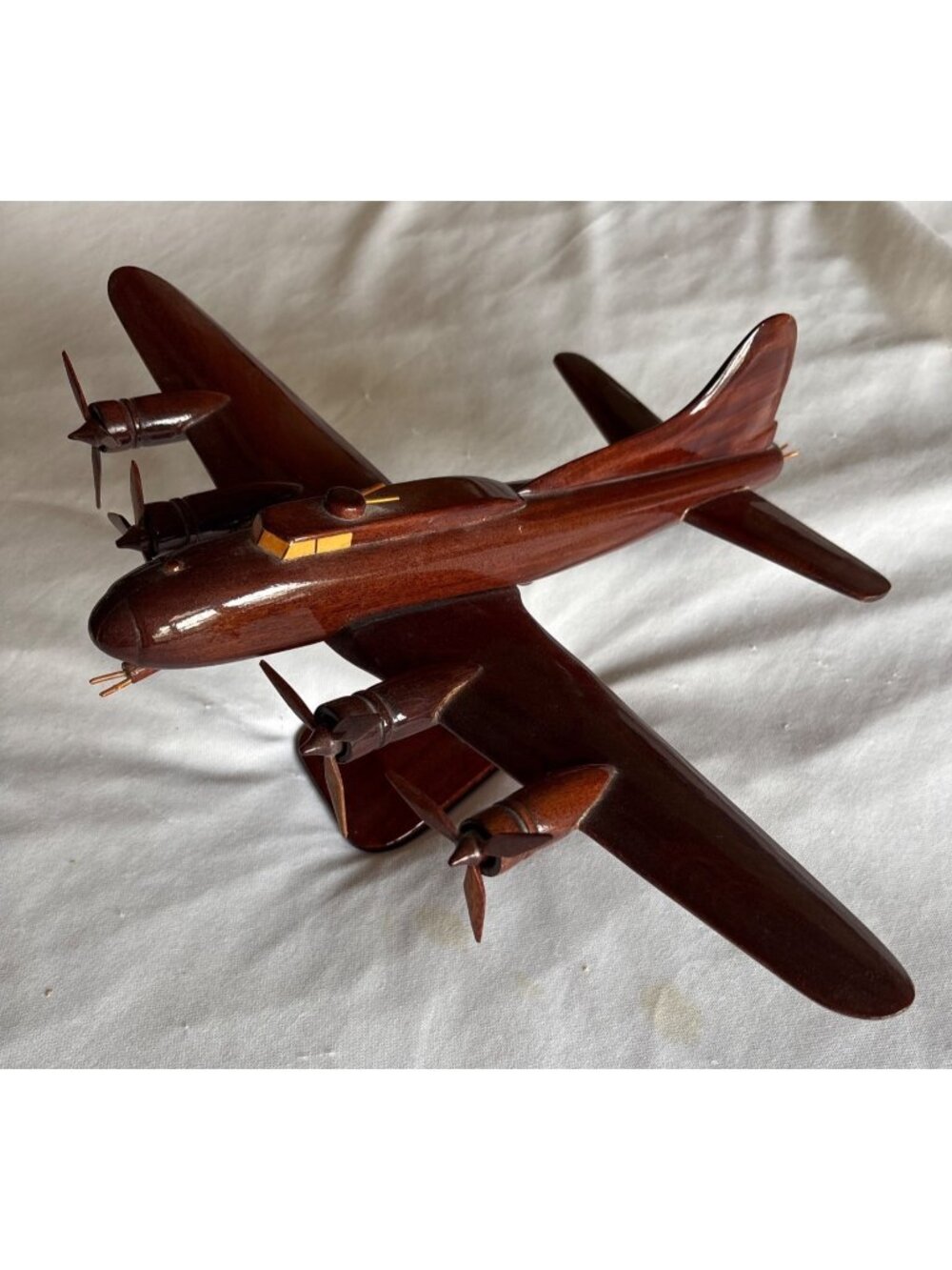 Handcrafted Wooden Airplane Model With Polished Finish Made In Vietnam